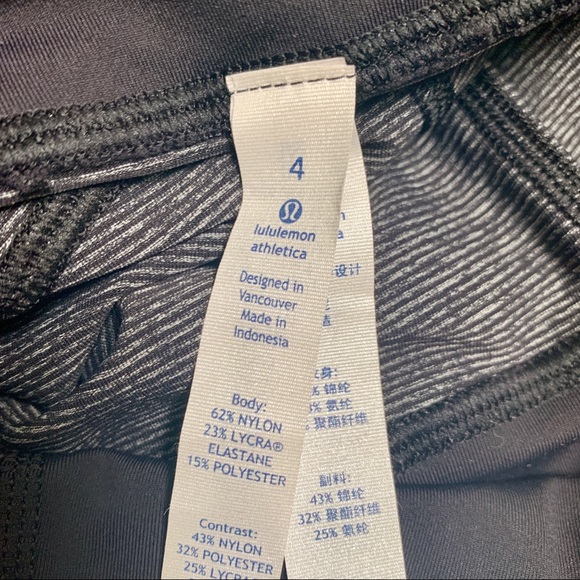 NWT Lululemon Speed Tight Wee Stripe Black Lux 4 - Picture 5 of 5